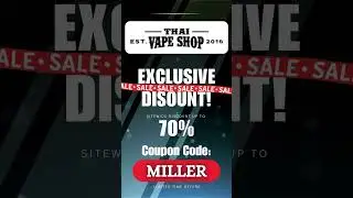 Thai Vape Shop Sitewide Code! #VapingLife #PremiumPods #Eliquids #DisposablePods #VapeEssentials
