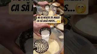 Chec pufos fără mixer &ndash; secretul bunicii 👵🍰 #checpufos #retetadechec #calabunica