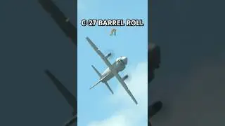 C-27 Cargo Plane Barrel Roll! #shorts #aviation #flying