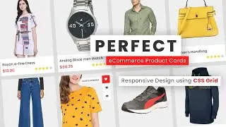 Responsive eCommerce Website Product Cards using Html & CSS | Responsive Web Design Tutorial