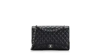 Chanel Caviar Maxi Classic Single Flap Bag Black