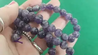 Purple Chevron Amethyst Grade A Plain Round Beads 8mm Strand Of 43+ Pieces GS1255-2