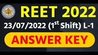 REET EXAM  key solution 23 JULY 2022 Answer key   अंग्रेजी  English   Level  1   1st Shift720P HD