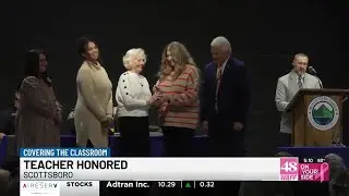 Scottsboro English teacher honored for 55 years of dedication to education