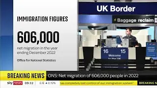 ONS: Net migration of 606,000 people in 2022