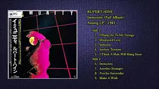 RUPERT HINE - Immunity (Full Album) Analog LP / 1981