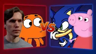 MUGEN Battle - Darwin/Jerma vs Peppa Pig/Sonic