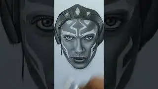 Ahsoka Realistic Pencil Drawing #shorts #artshorts #drawing #pencilsketch #artwork