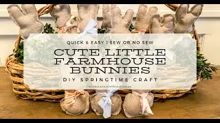 Easy Farmhouse DIY Easter Bunny Craft || Sew or No Sew || Spring Kitchen Decor