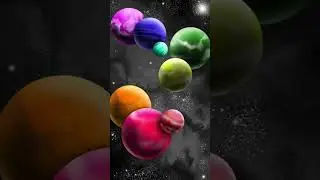 Planet Parade| Time-lapse #digitalart #art #shorts #space #digitaldrawing #cool #rainbow  #artwork