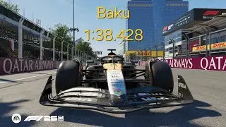 F1 25 Azerbaijan Baku City Circuit Time Trial Hotlap (1:38.428)