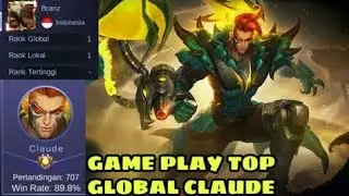 Top Global Claude Branz 1skill 1kill Mobile legends