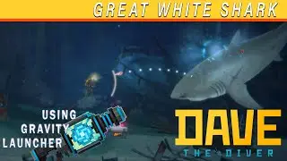 Dave The Diver - Great White Shark Boss Fight Using Gravity Launcher