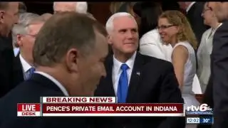 Pence's email account the focus in Indiana