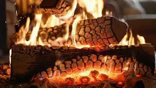 Night Fireplace 4K 🌙 Crackling Fire & Piano for Better Sleep