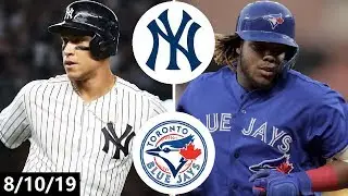 New York Yankees vs Toronto Blue Jays Highlights | August 10, 2019 (2019 MLB Season)