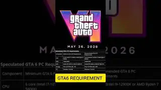 gta 6 pc requirment 2026 #gta6 #gaming #gta
