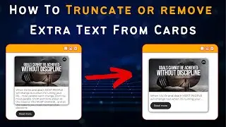 How to remove or truncate extra text in HTML Cards