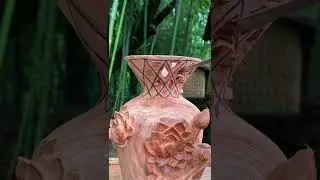 How to make a wooden flower vase / Best video every day #115