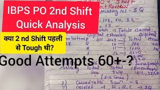 IBPS PO Pre Analysis | IBPS PO Second Shift Exact Analysis+ Good Attempts | Minakshi Ma'am #Guidely