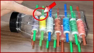 Mi secreto para Organizar los Hilos con 1 Botella pl&aacute;stica
