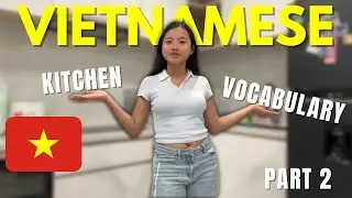 learn KITCHEN vocabulary words Pt.2 【Vietnamese Comprehensible Input】 - Beginner