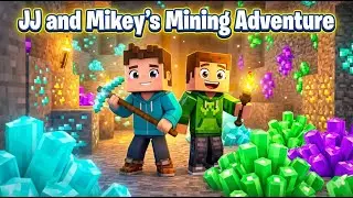JJ and Mikey&rsquo;s Mining Adventure | A Minecraft Story About Teamwork