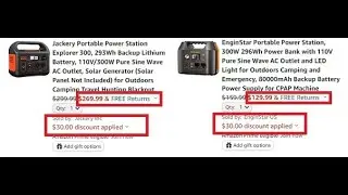Enginstar Portable Power station sale on Amazon cheap half price Jackery Explorer 300 #vanlife