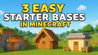 3 Simple Starter Bases for Survival Minecraft!