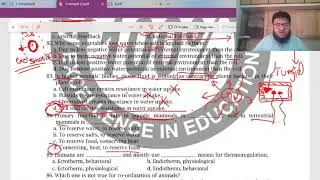 NTS 2019 MDCAT PAST PAPERS, (CENTRALISED EXAM) BIOLOGY PART 1
