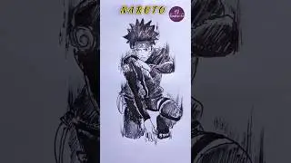 Speed drawing Stickman Naruto | #shorts #amime #drawing #naruto #animedraw