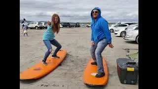 surfing in Rossnowlagh, Donegal