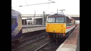 The LSL's Class 87 BR InterCity Swallow No.87002 'Royal Sovereign' at the Carlisle Citadel Station.