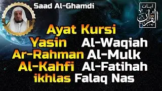 Ayat Kursi, Surah Yasin, Ar Rahman, Al Waqiah, Al Mulk, Al Kahfi, Al Fatihah, Ikhlas Falaq An naas