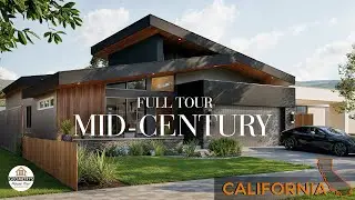 Full Mid-Century Modern House Tour | California Style Living, Open Floor Plan & Outdoor Patio 2025
