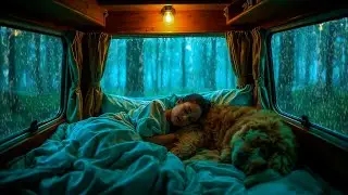 Heavy Rain and Thunder Sounds in Van 🚐 | Deep Sleep & Relaxation ASMR