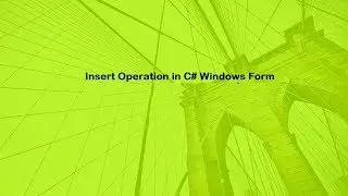 Insert Operation in C# Windows Form