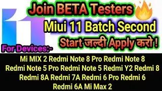 Miui 11 Beta Tester Wanted For Second Batch All Devices | Apply For Miui 11 BETA Stable Update