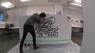Hand Lettering Wall Mural by @jansarts