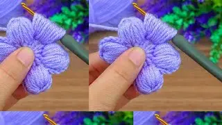 Wonderful  filled crochet flower Beauty. Let's Wach How to Make Crochet filled flowers For Beginners