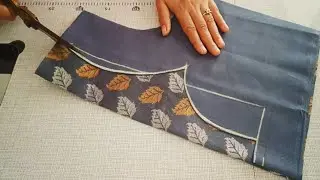 Simple and easy blouse back neck design || cutting and stitching back neck blouse design || blouse