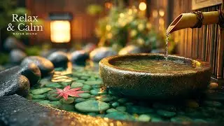 Mind Healing 🌿 Bamboo Water Sounds & Relaxation Music, Anxiety Relief