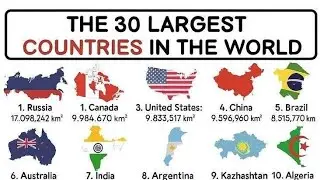 top 30 largest country in the world by land 😱 russia, usa , india, Venezuela 😱