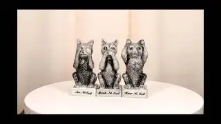 Ebros See Hear Speak No Evil Cats Trio Toothpick Holder Salt And Pepper Shakers Set