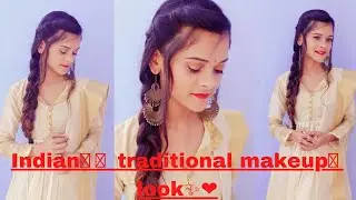 Indian Traditional Makeup Look | Hair Style | Sayeda Ifla | #makeup #hair_stle #easy_to_achive