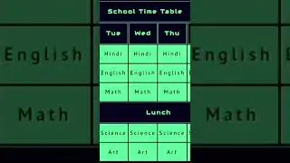 #school #timetable #html #css Project For #students Download Free Source Code From Description Box |