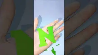 how to make the letter N with origami paper #diy #homemadepapercraft #papercraft #craft #art