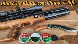 TESTE DE AGRUPAMENTO: PCP KRAL PUNCHER EMPIRE X COM CHUMBOS RIFLE ROUND, SPIKE E DOME