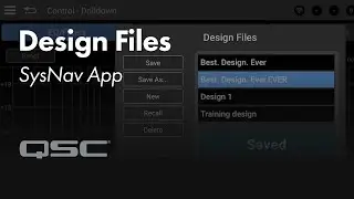 QSC SysNav App: Design Files