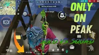 ranked solo vs squad||only on peak|| with 3 hp😱||14 kills ||FF GAMERS||garena free fire